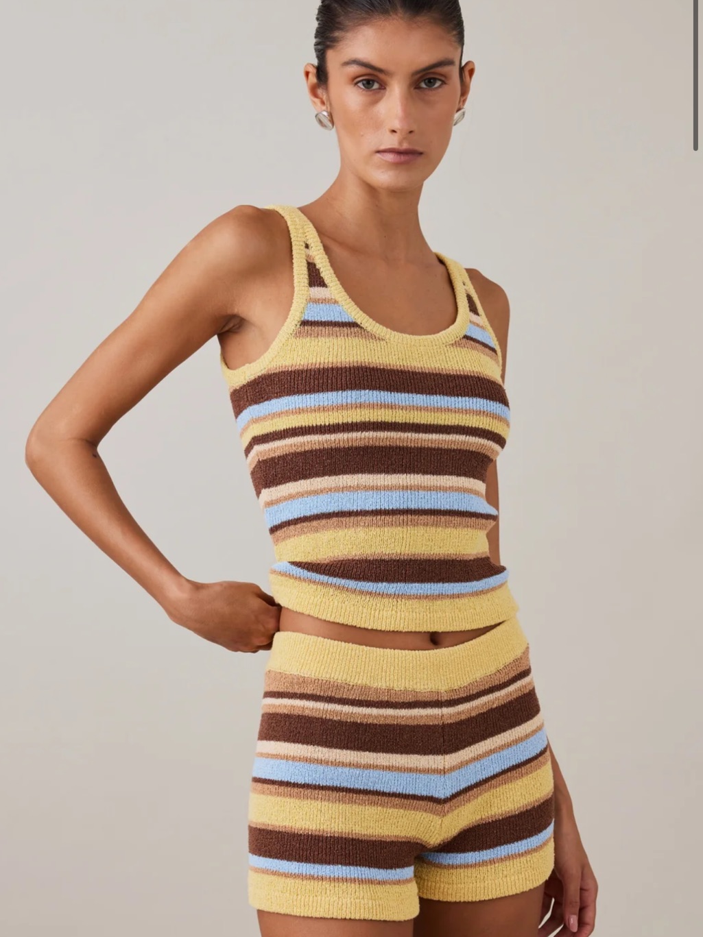 Elce Swim Reine Short Laguna Stripe Knit Short Size Small Nwt Never Worn — image 3 of 8